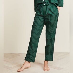 NWT New with tags Sleepy Jones Marina Pajama Pant Tie Stripe Green and Navy S